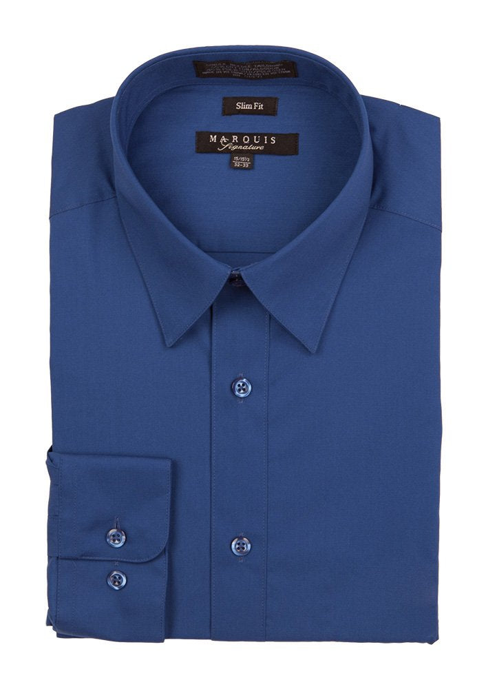 Royal Blue Slim Fit Dress Shirt