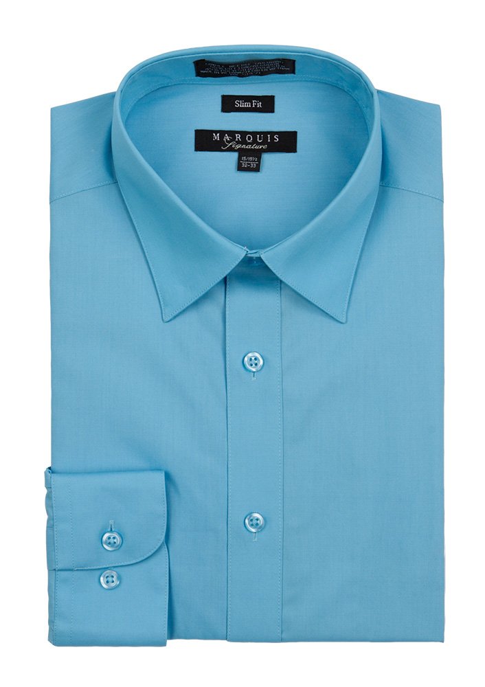 Turquoise Slim Fit Dress Shirt