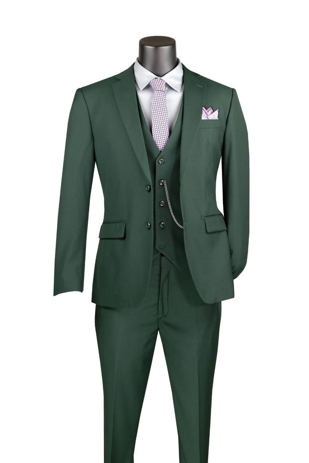 Hunter Green 3 Piece Slim Fit Suit