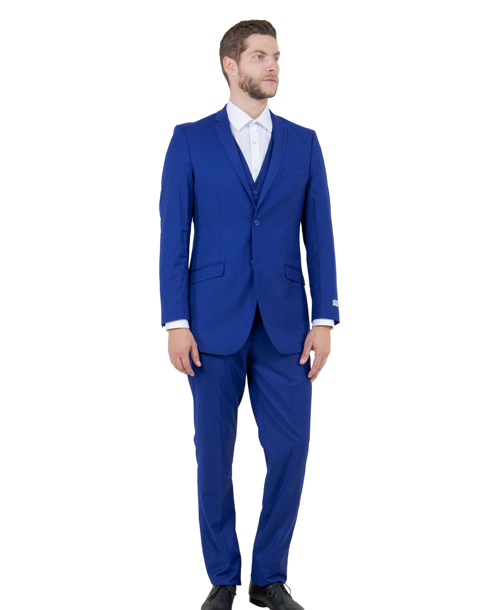 Royal Blue 3 Piece Slim Fit Suit