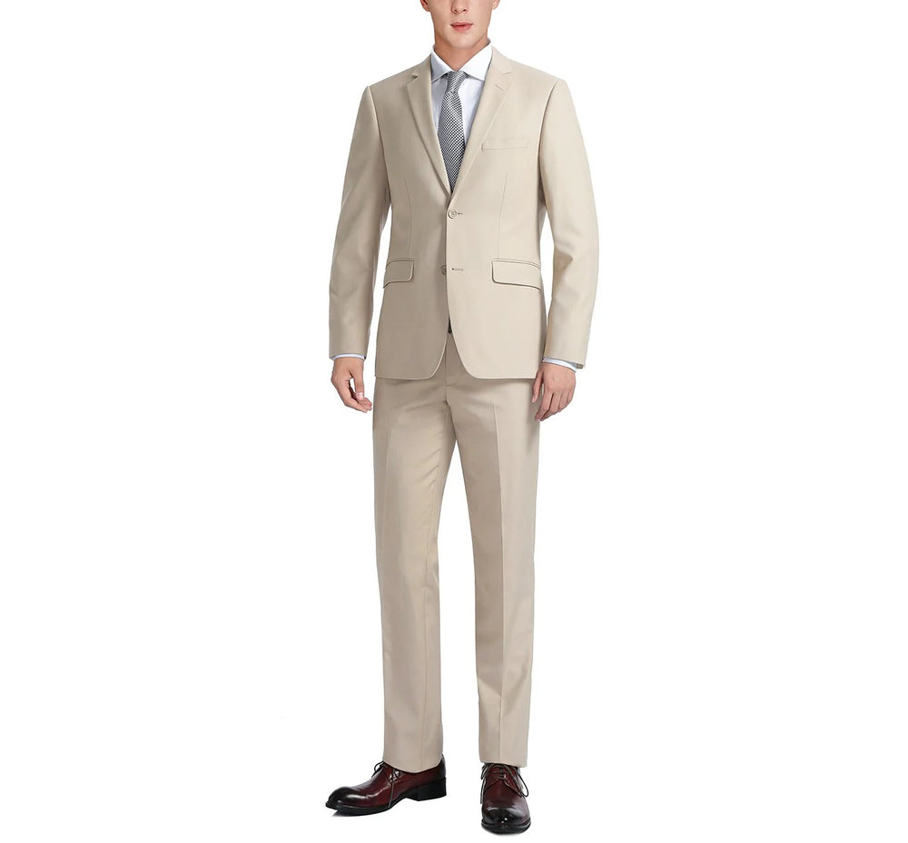 Light Beige Slim Fit Suit