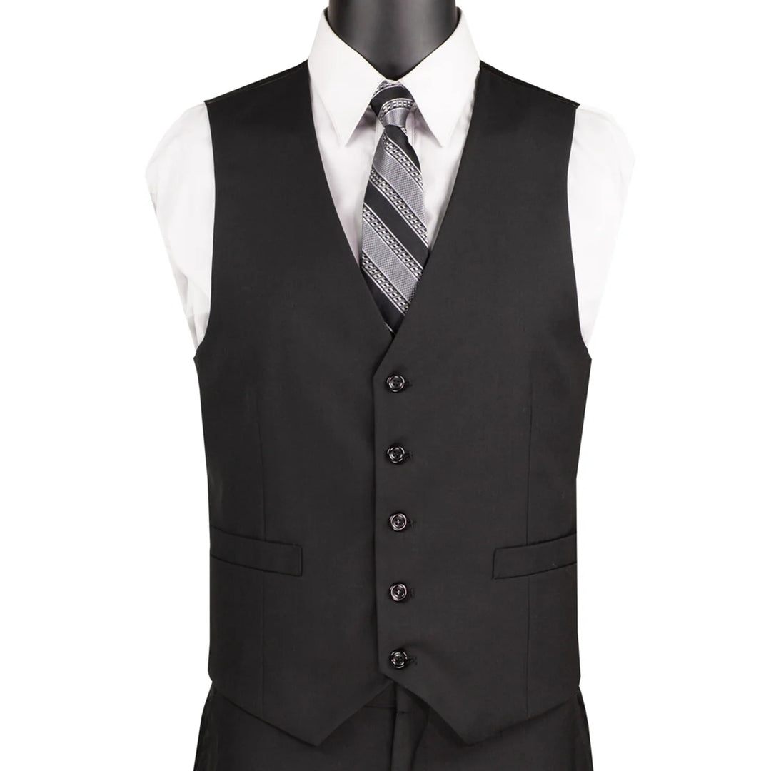 Black Pinstripe 3 Piece Slim Fit Suit