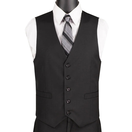 Black Pinstripe 3 Piece Slim Fit Suit