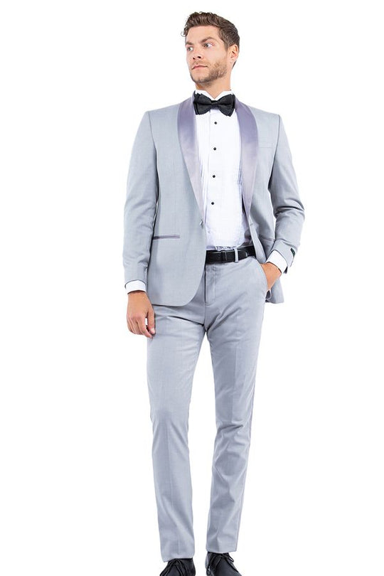 Light Grey Slim Fit Tuxedo