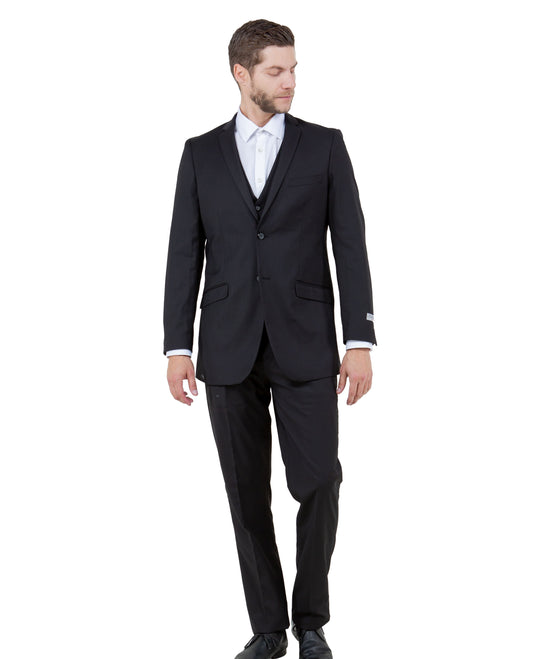 Black Pinstripe 3 Piece Slim Fit Suit