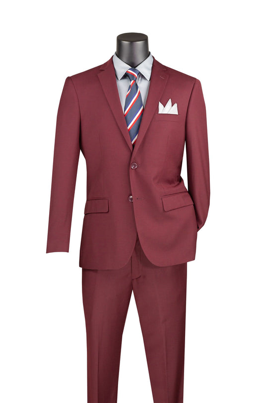Burgundy Slim Fit Suit