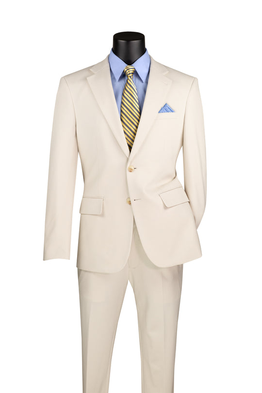 Light Beige Slim Fit Suit